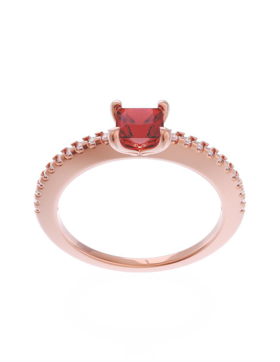 Anillo de compromiso 10 k Eternidad 2