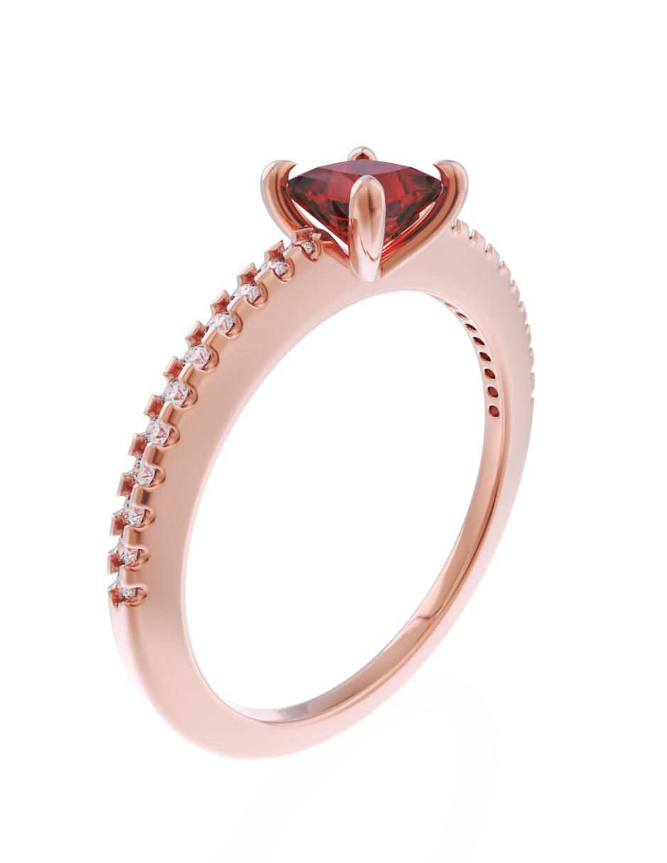 Anillo de compromiso 10 k Eternidad 3