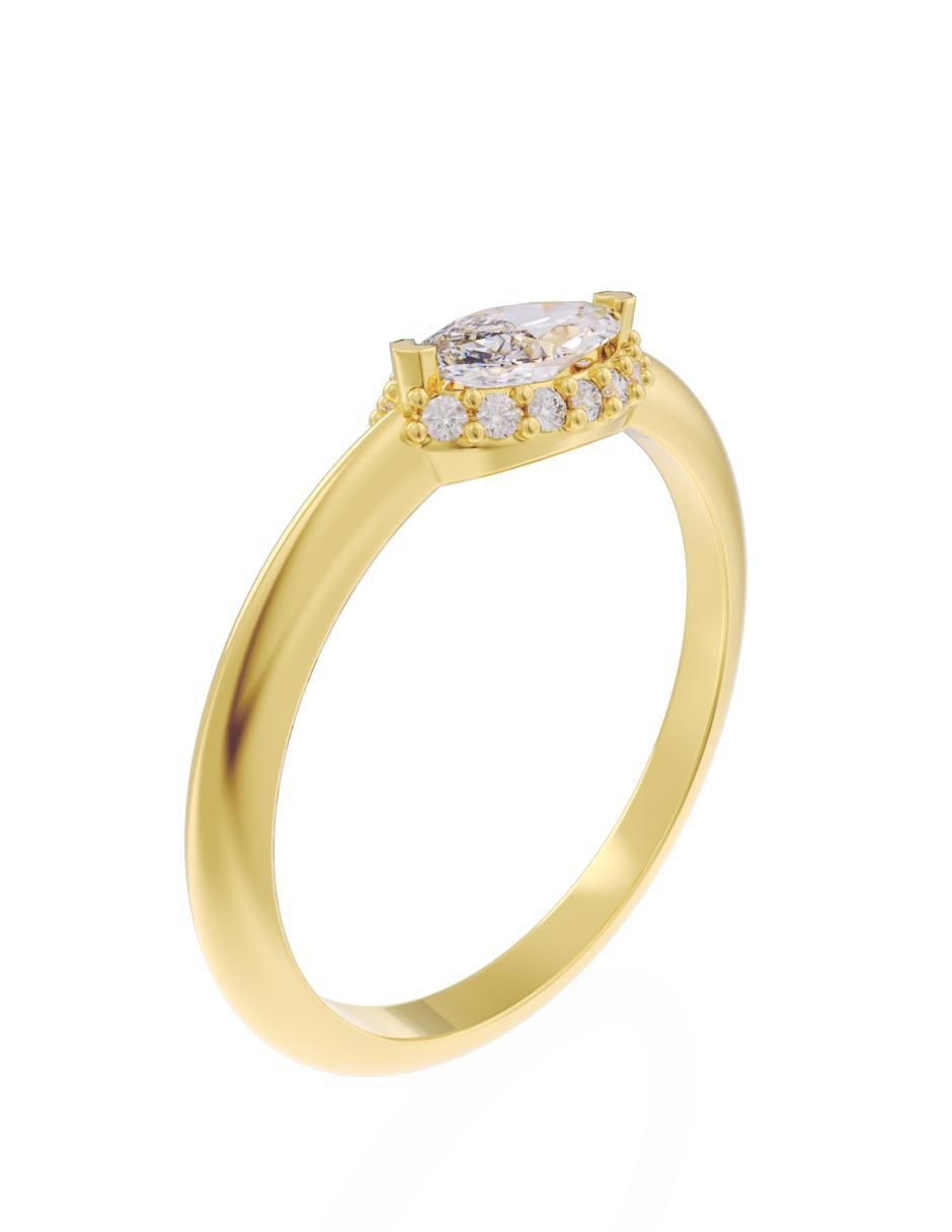 Anillo de compromiso 10 k Eternidad 2