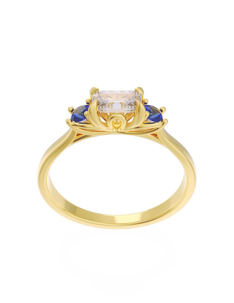 Anillo de compromiso 10 k Eternidad 2