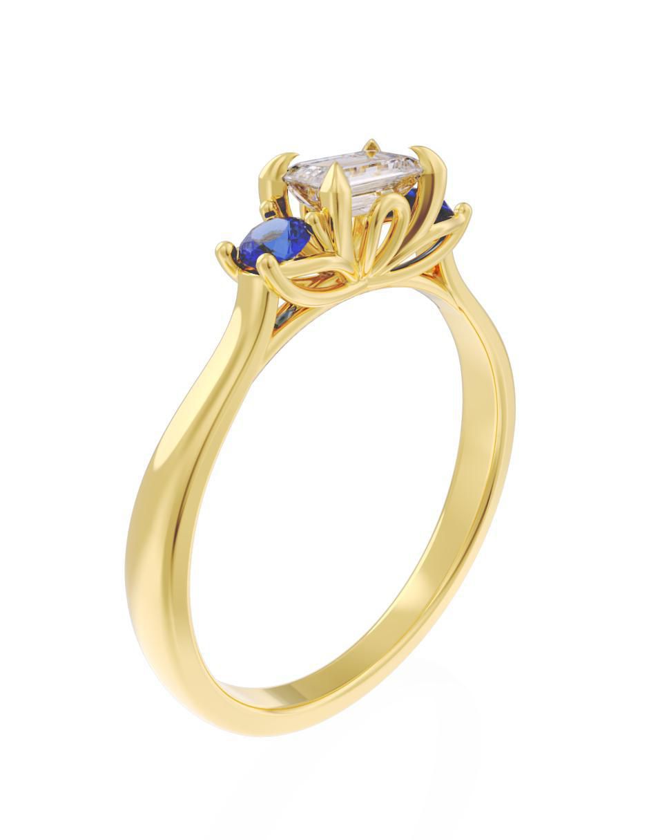 Anillo de compromiso 10 k Eternidad 3