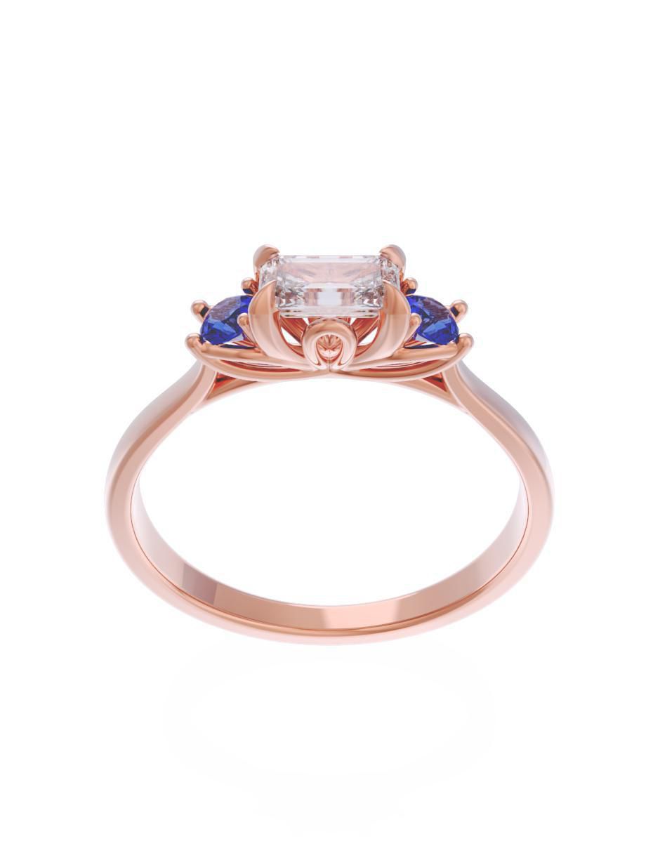 Anillo de compromiso 10 k Eternidad 2