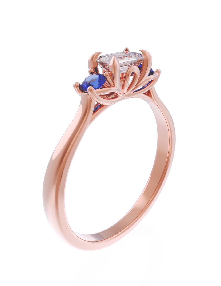 Anillo de compromiso 10 k Eternidad 3
