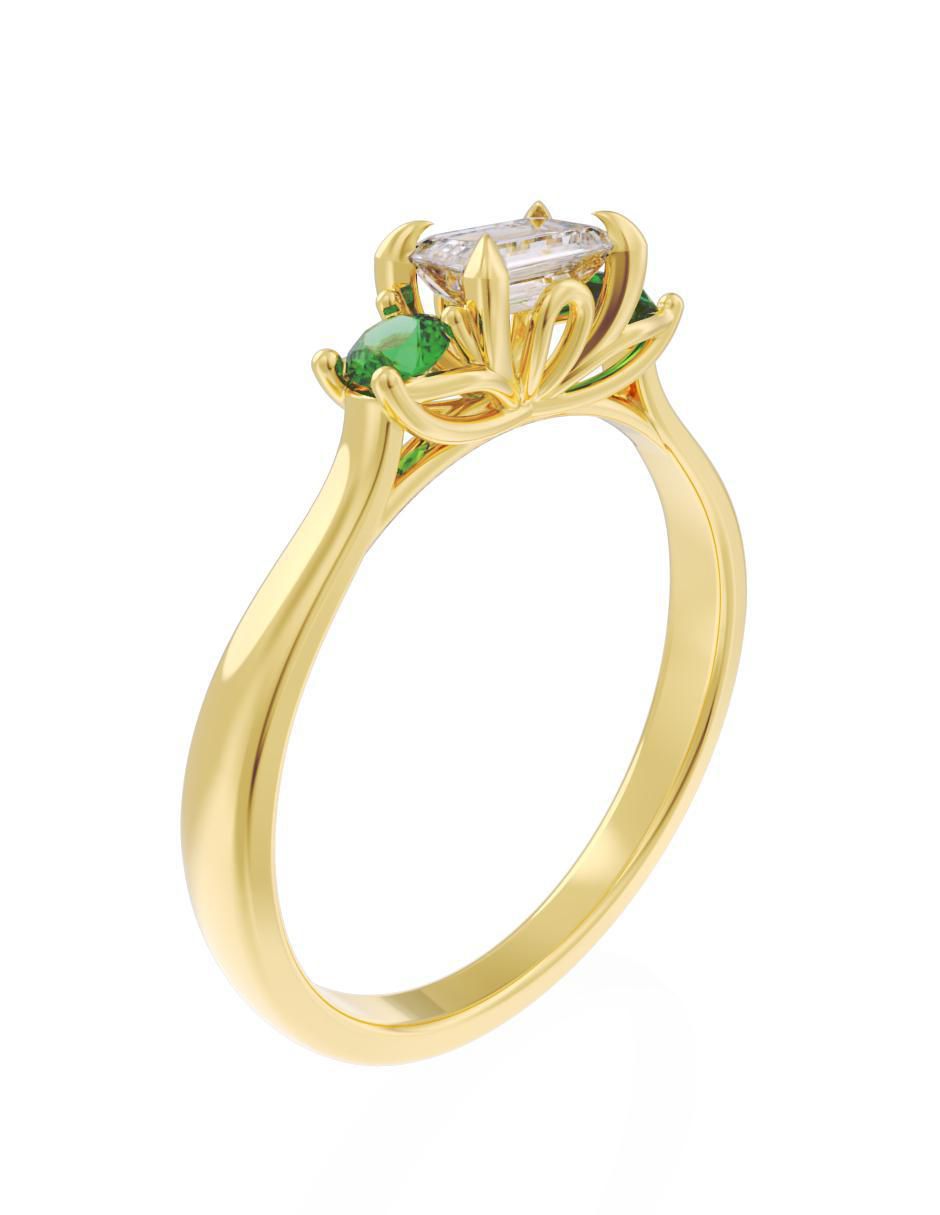 Anillo de compromiso 10 k Eternidad 2