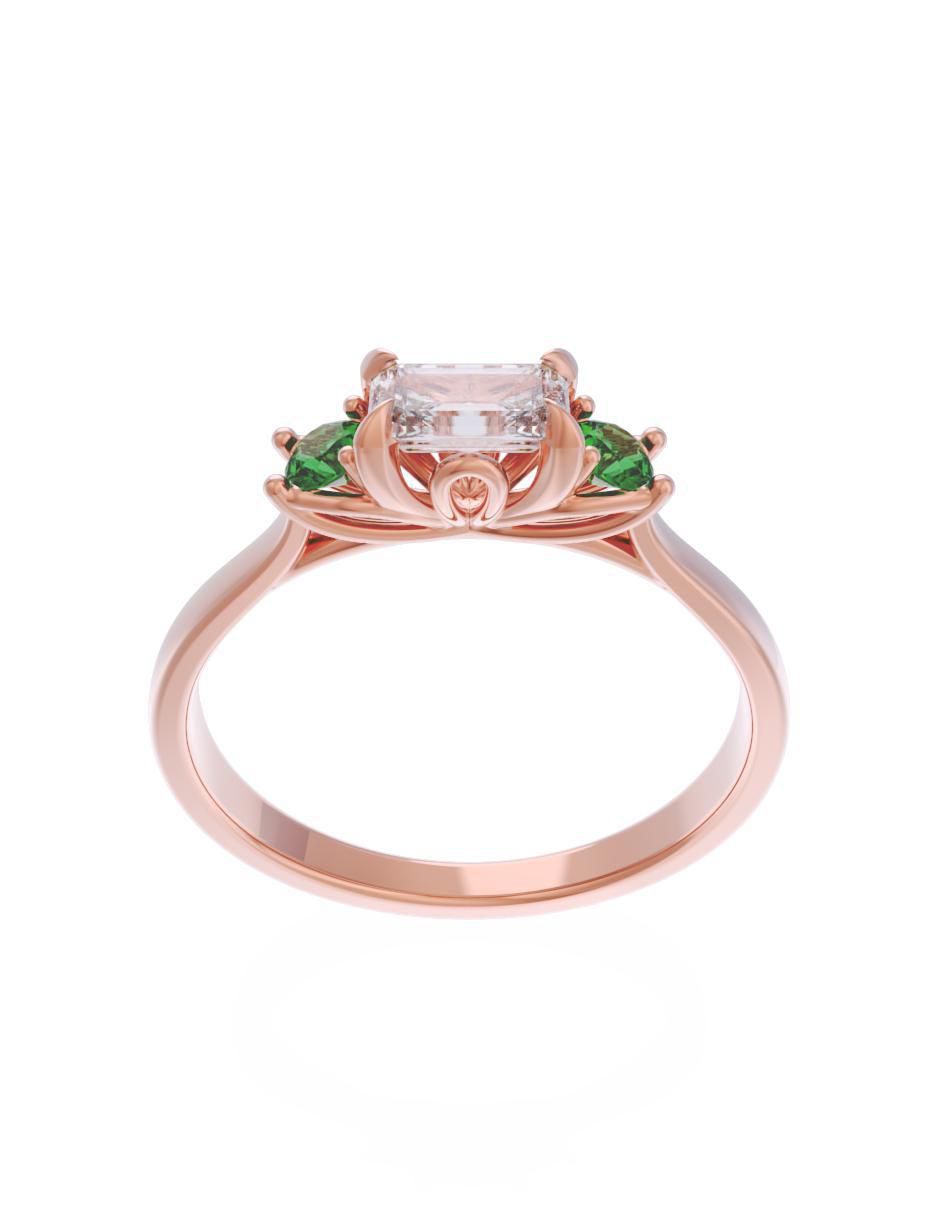 Anillo de compromiso 10 k Eternidad 2