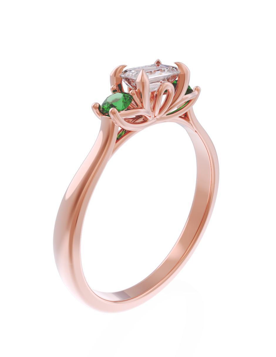 Anillo de compromiso 10 k Eternidad 3