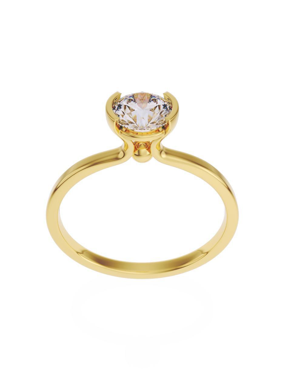 Anillo de compromiso 10 k Eternidad 2