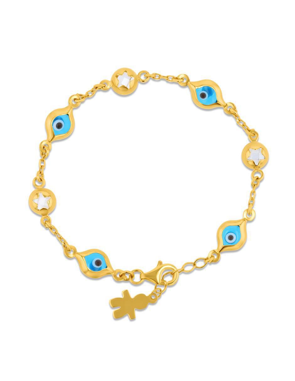 Pulsera de oro amarillo 14 K acabado brillante 1