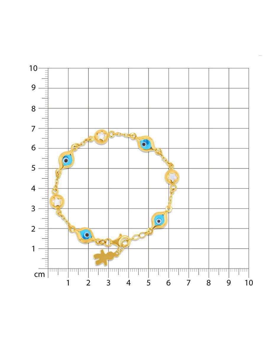 Pulsera de oro amarillo 14 K acabado brillante 4