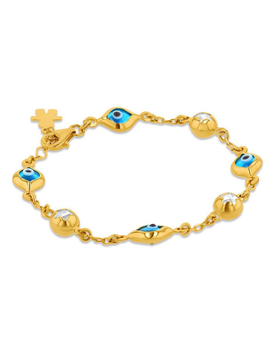 Pulsera de oro amarillo 14 K acabado brillante 3