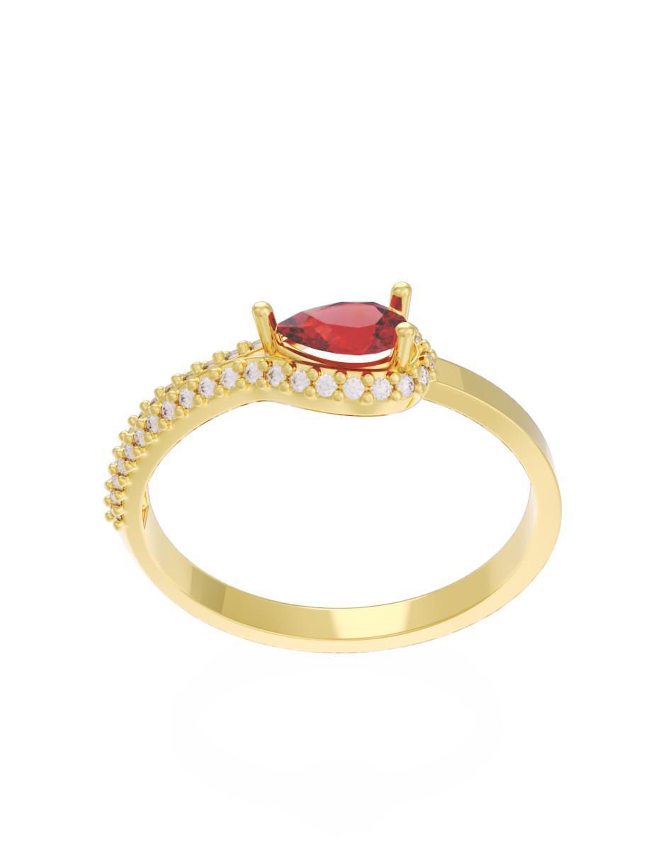 Anillo de compromiso 10 k Eternidad 3