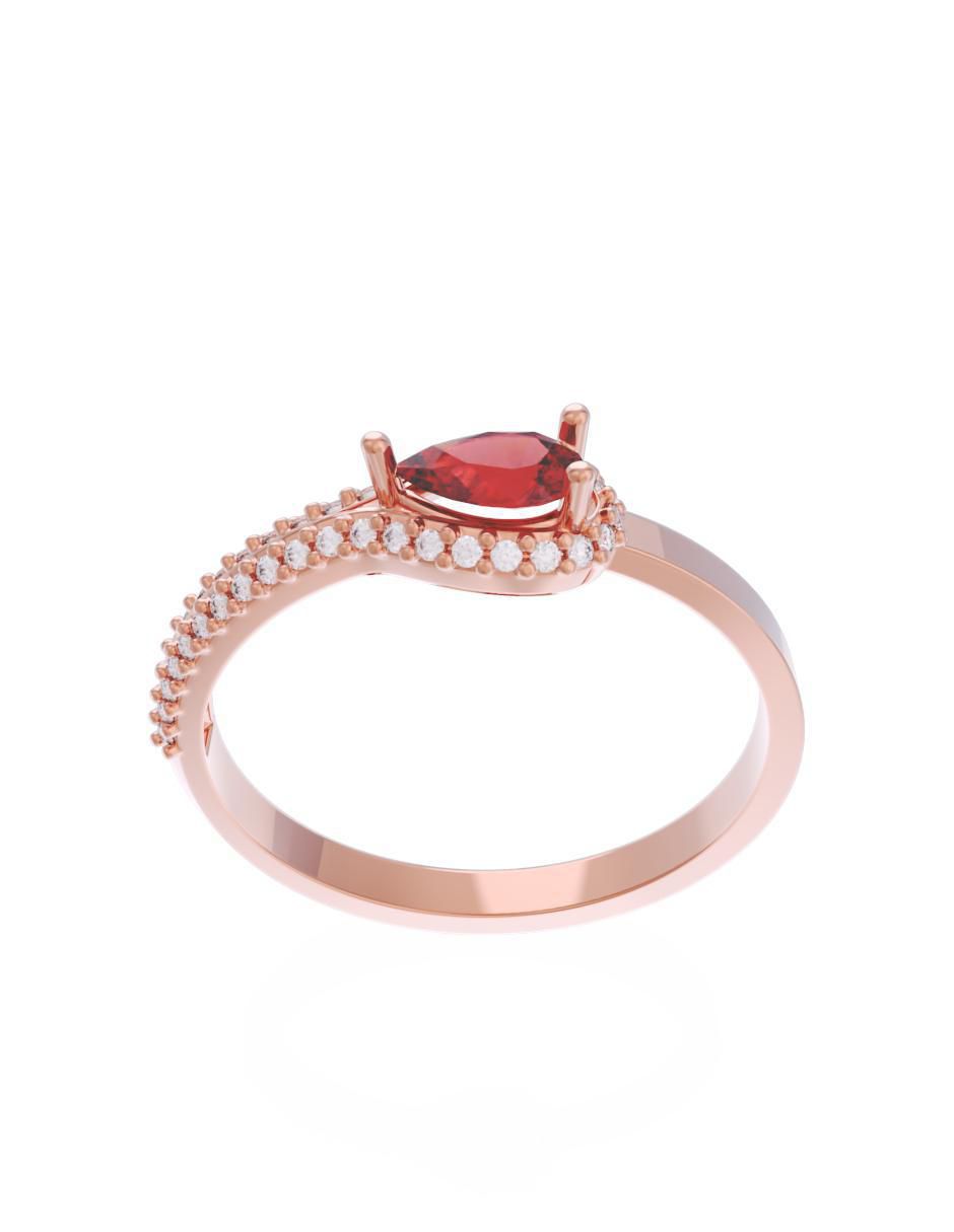 Anillo de compromiso 10 k Eternidad 2