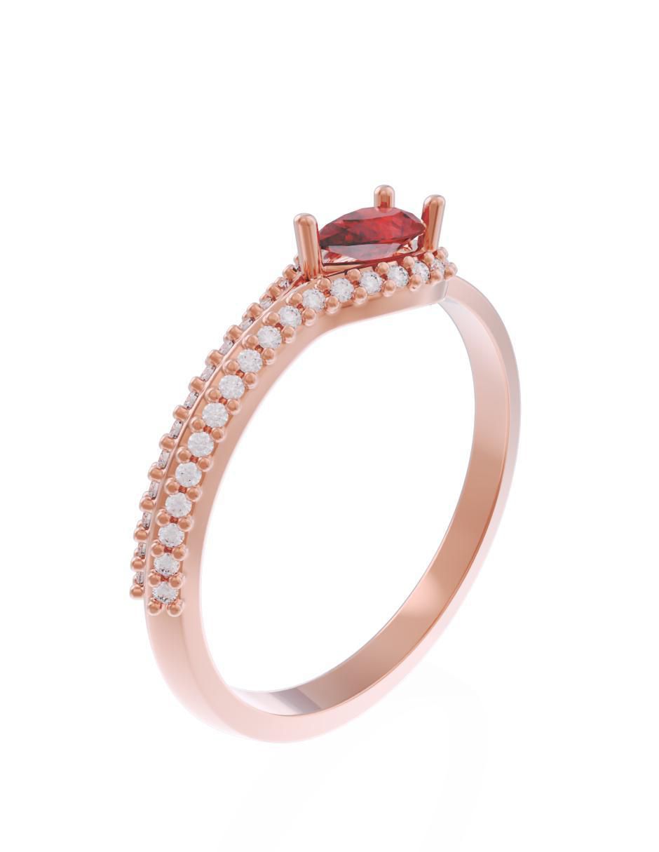 Anillo de compromiso 10 k Eternidad 3