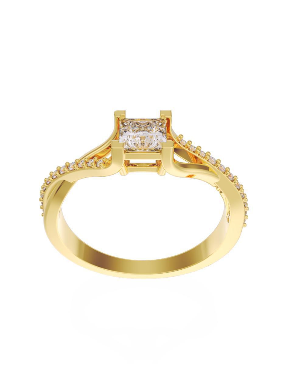 Anillo de compromiso 10 k Eternidad 3