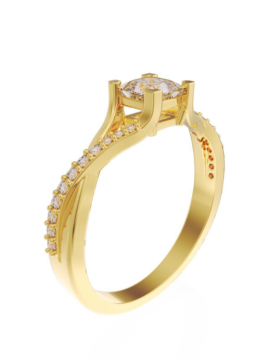 Anillo de compromiso 10 k Eternidad 2