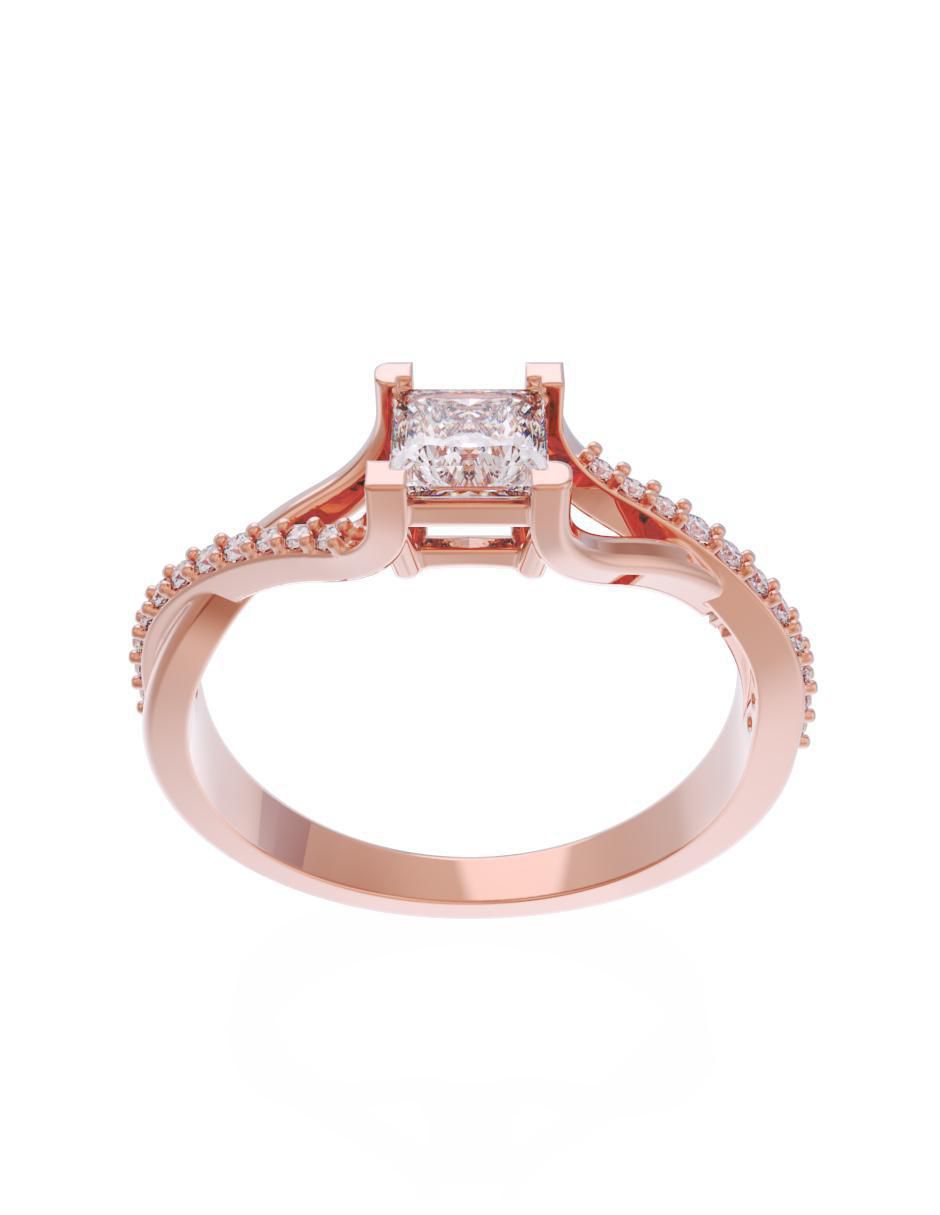 Anillo de compromiso 10 k Eternidad 2