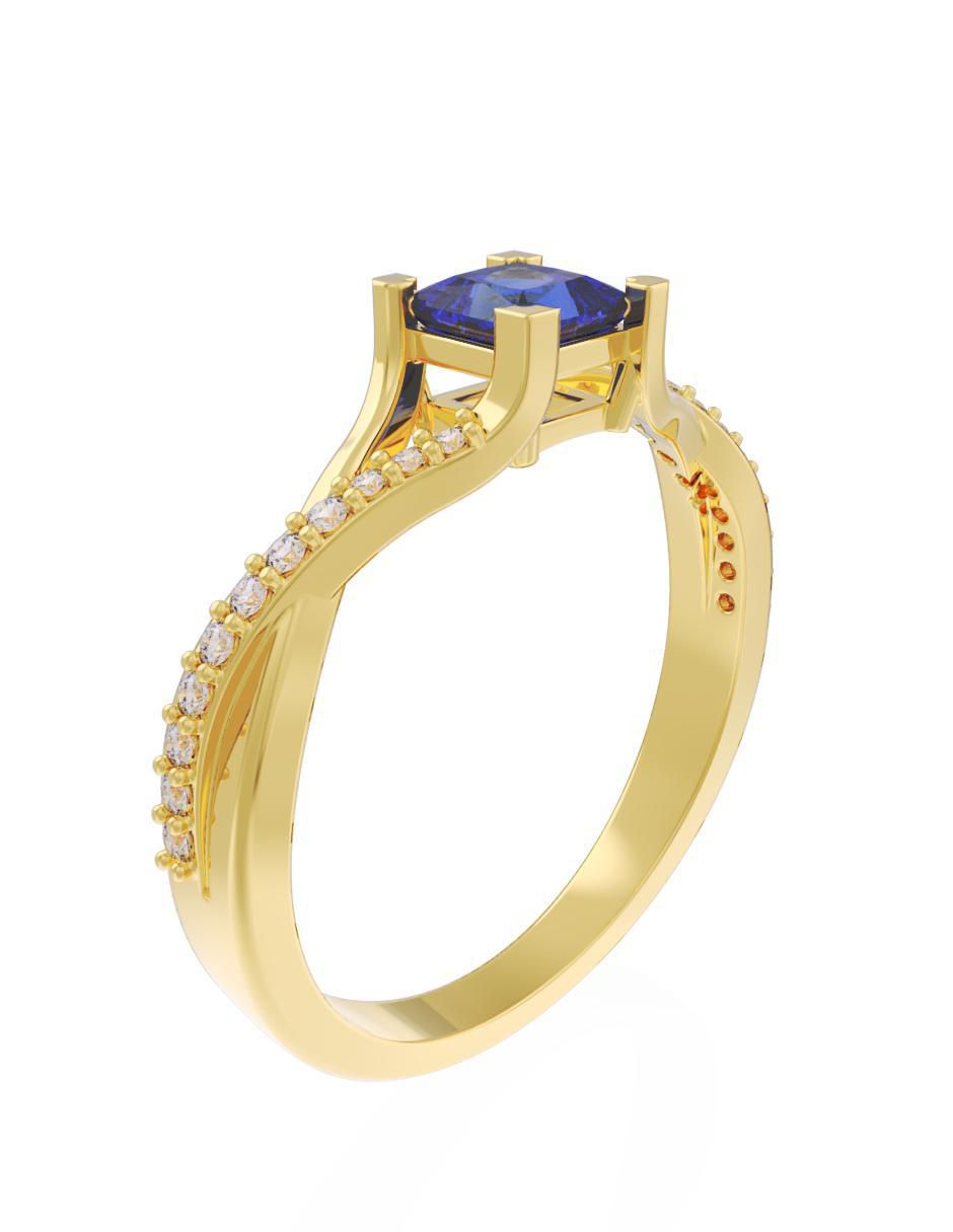 Anillo de compromiso 10 k Eternidad 3