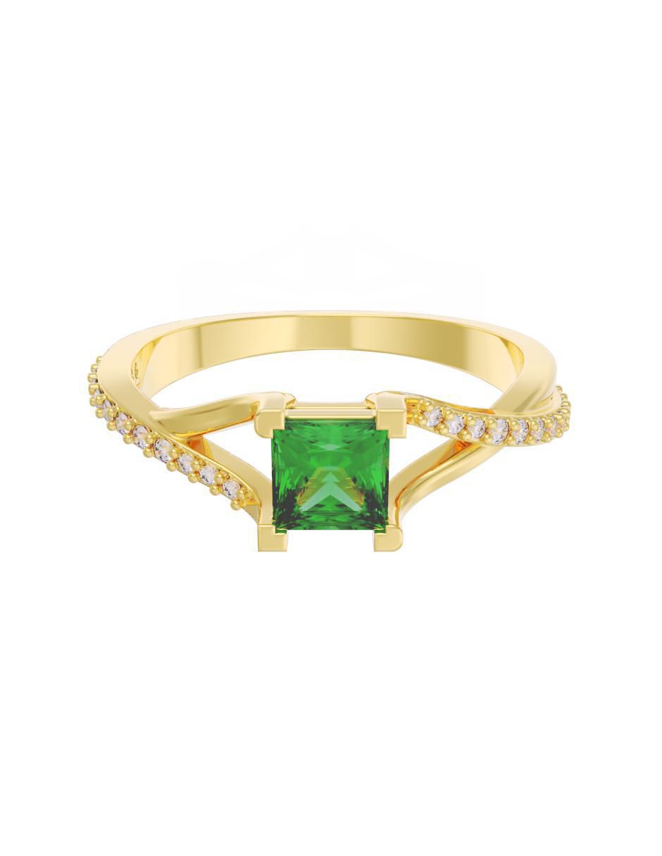 Anillo de compromiso 10 k Eternidad 1