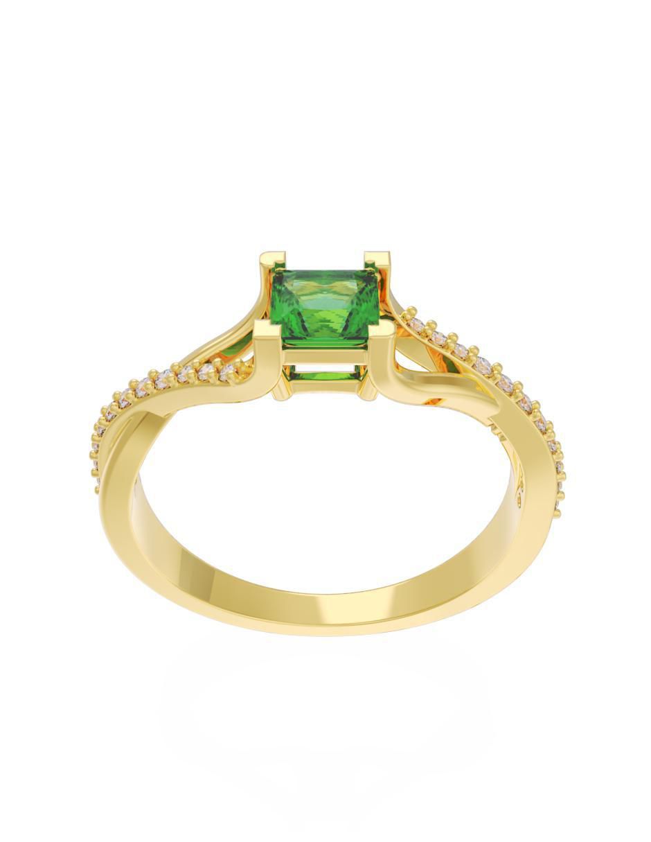 Anillo de compromiso 10 k Eternidad 3