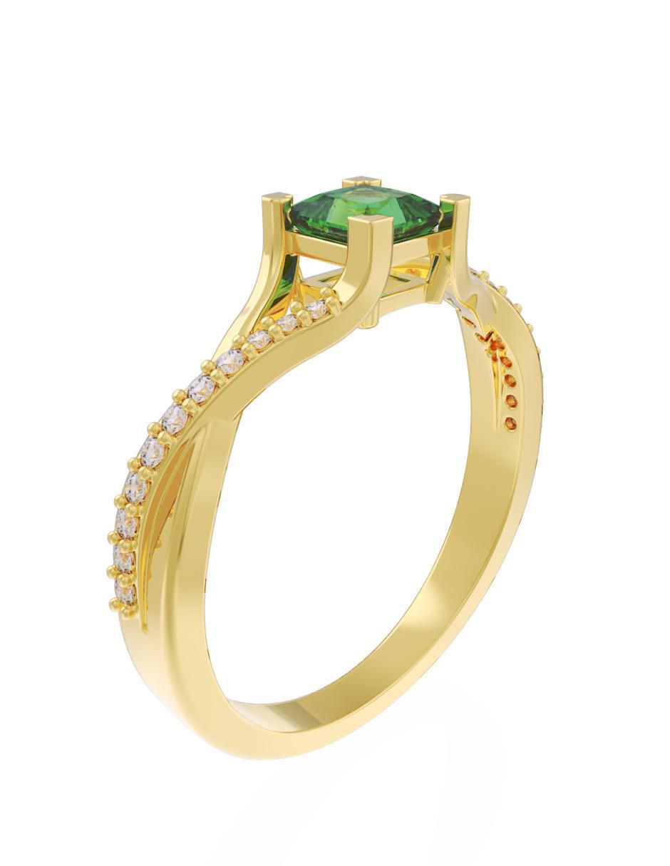 Anillo de compromiso 10 k Eternidad 2