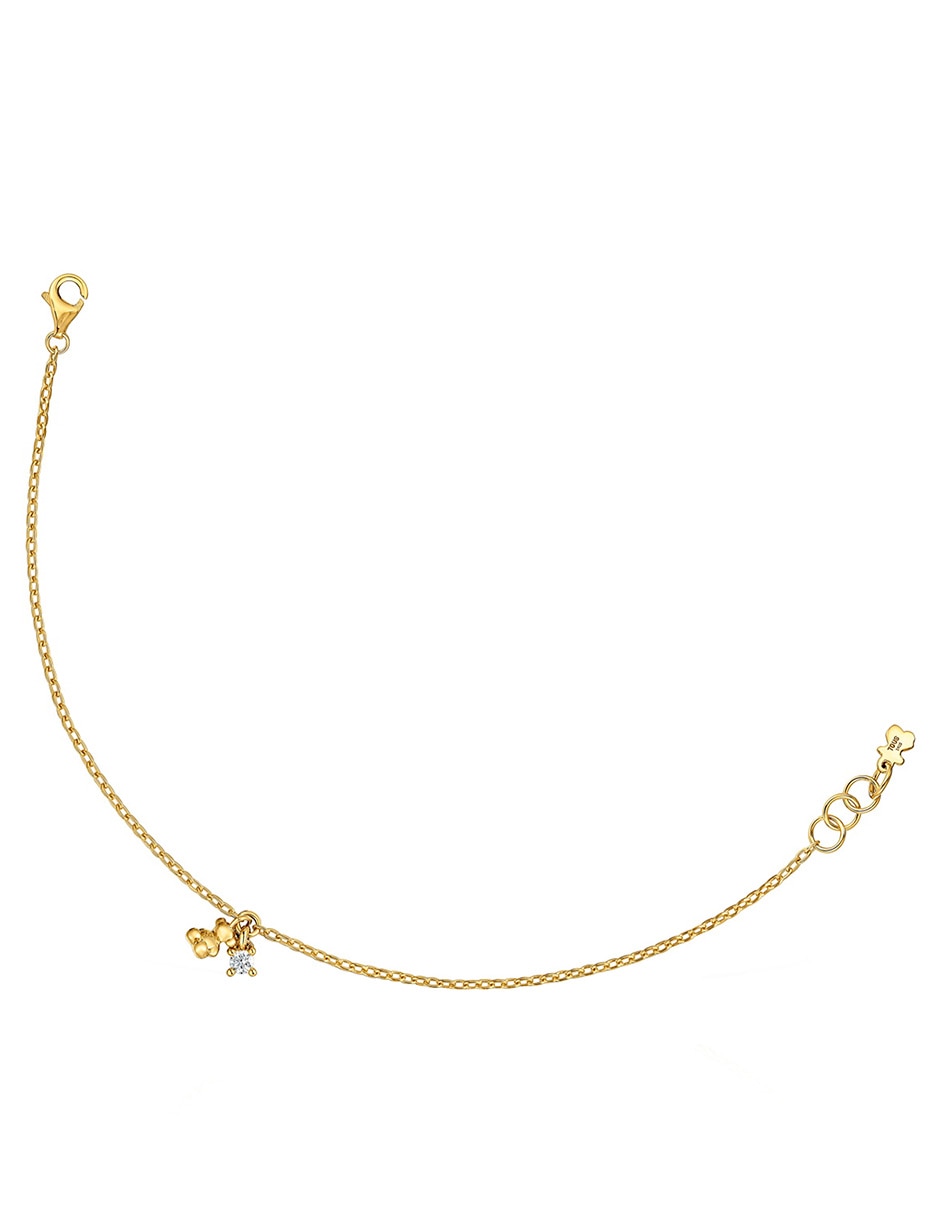 Pulsera Tous de plata P 925 Bold Bear LGD con acabado baño de oro