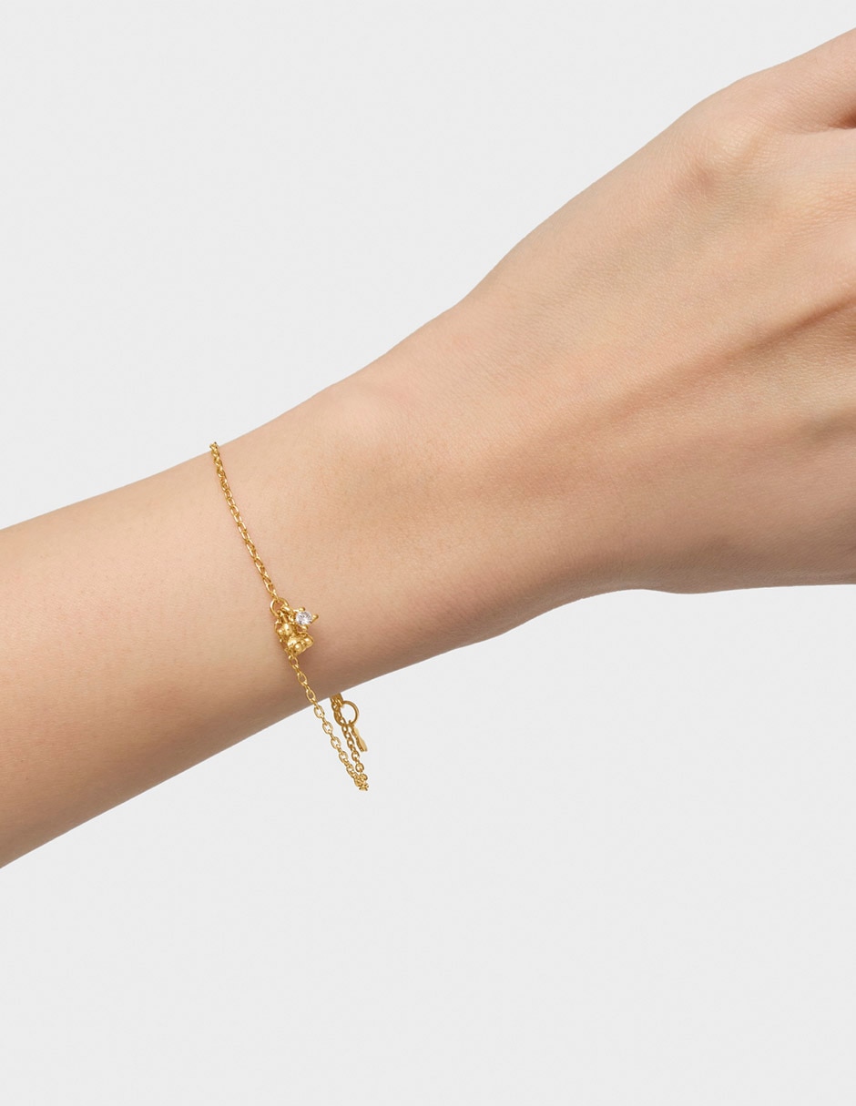Pulsera de plata P 925 Bold Bear LGD con acabado baño de oro