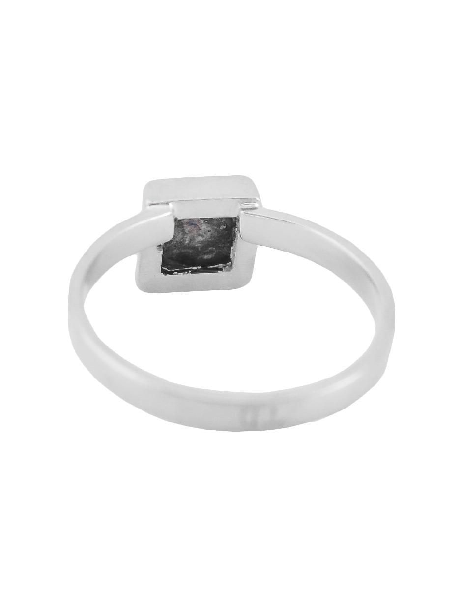 Anillo cuadrada Destellos De La Tierra P 925 de plata lapislázuli brillante