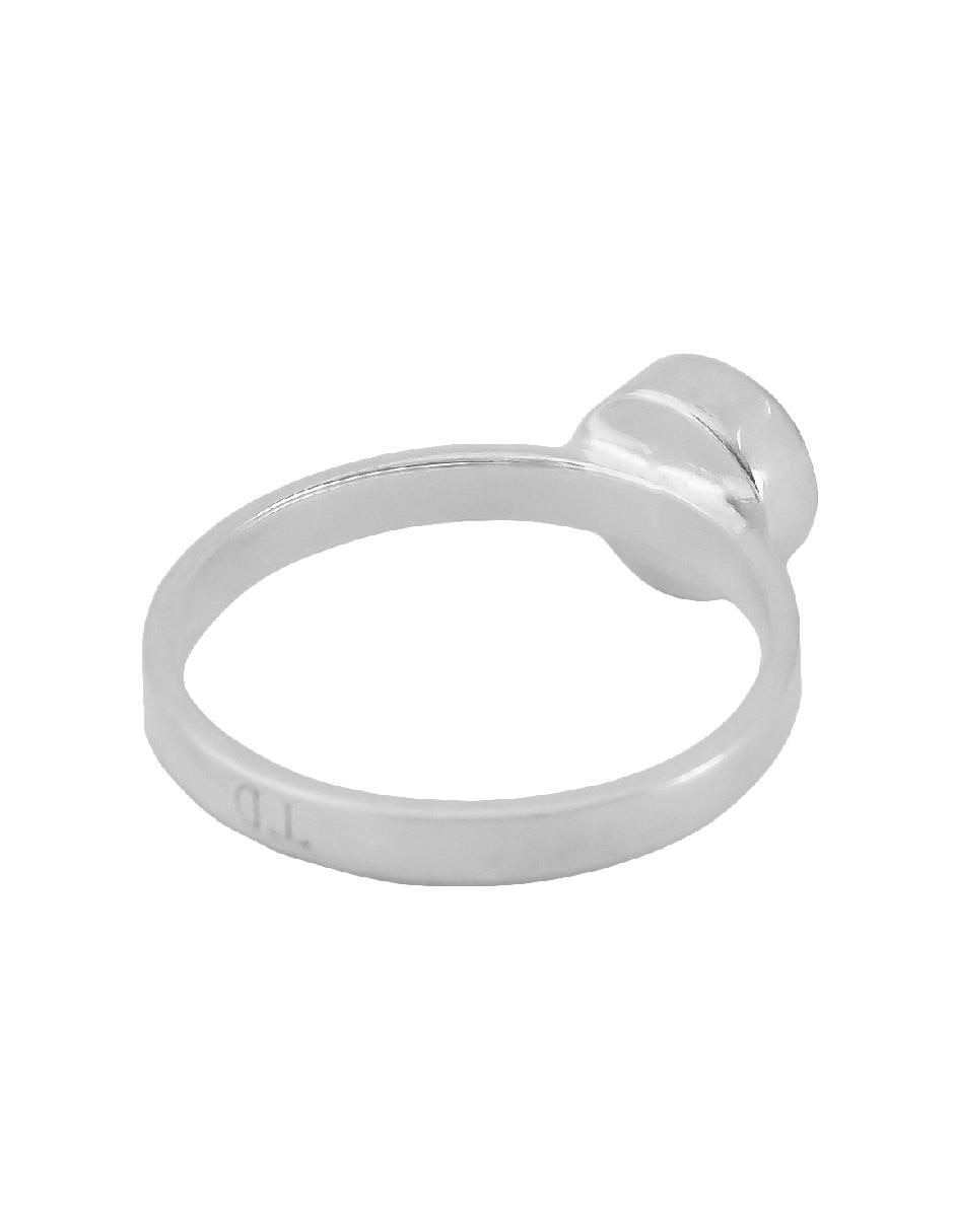 Anillo circular Destellos De La Tierra P 925 de plata turquesa brillante
