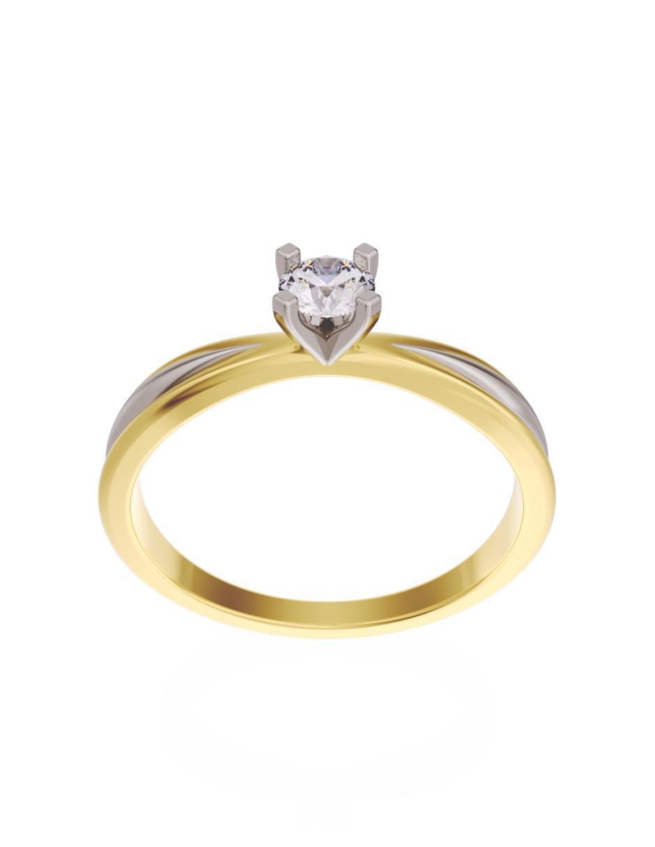 Anillo de compromiso 10 k Eternidad 3