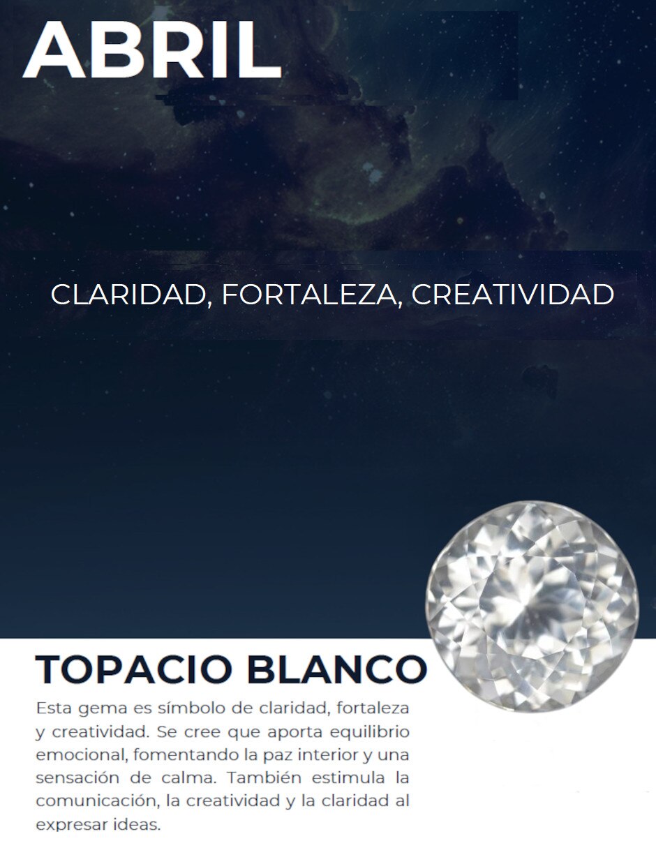 Broqueles de oro blanco 14 K topacio 4