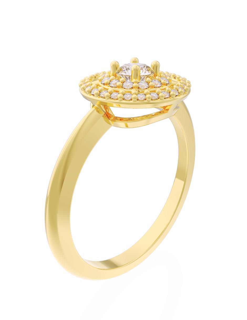 Anillo de compromiso de oro 14 k 2