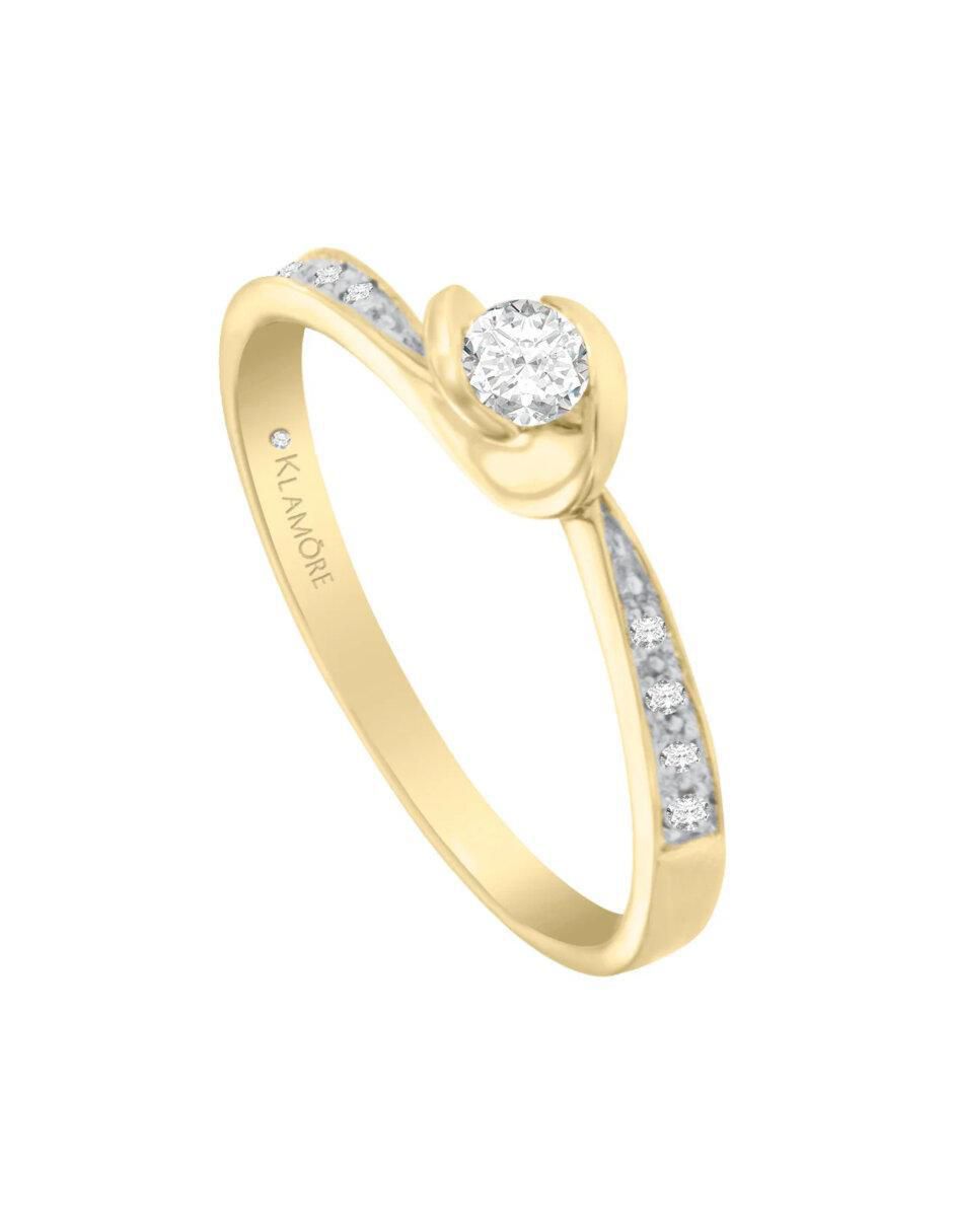 Anillo de compromiso 14 k Chiara diamante 4