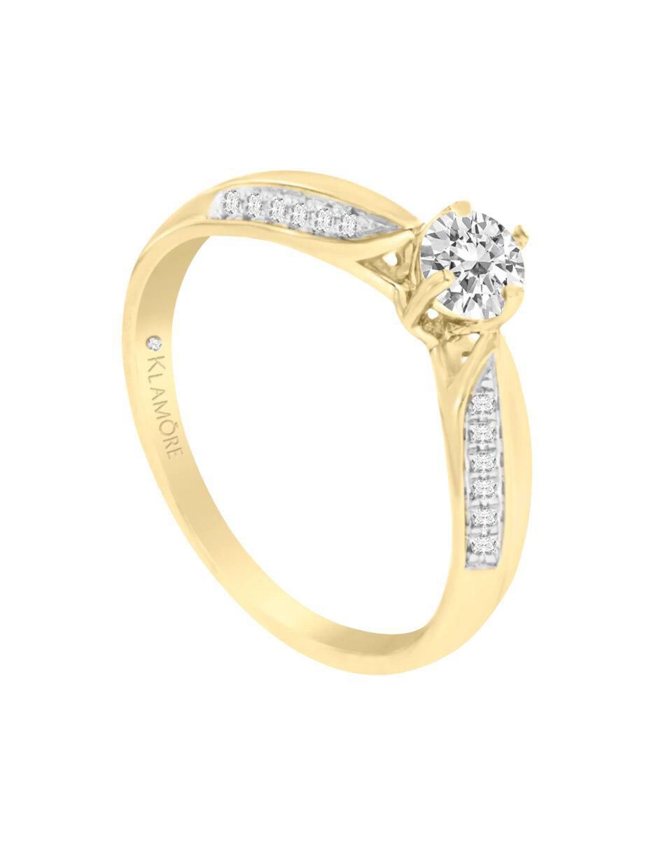 Anillo de compromiso 14 k Mariela diamante 5