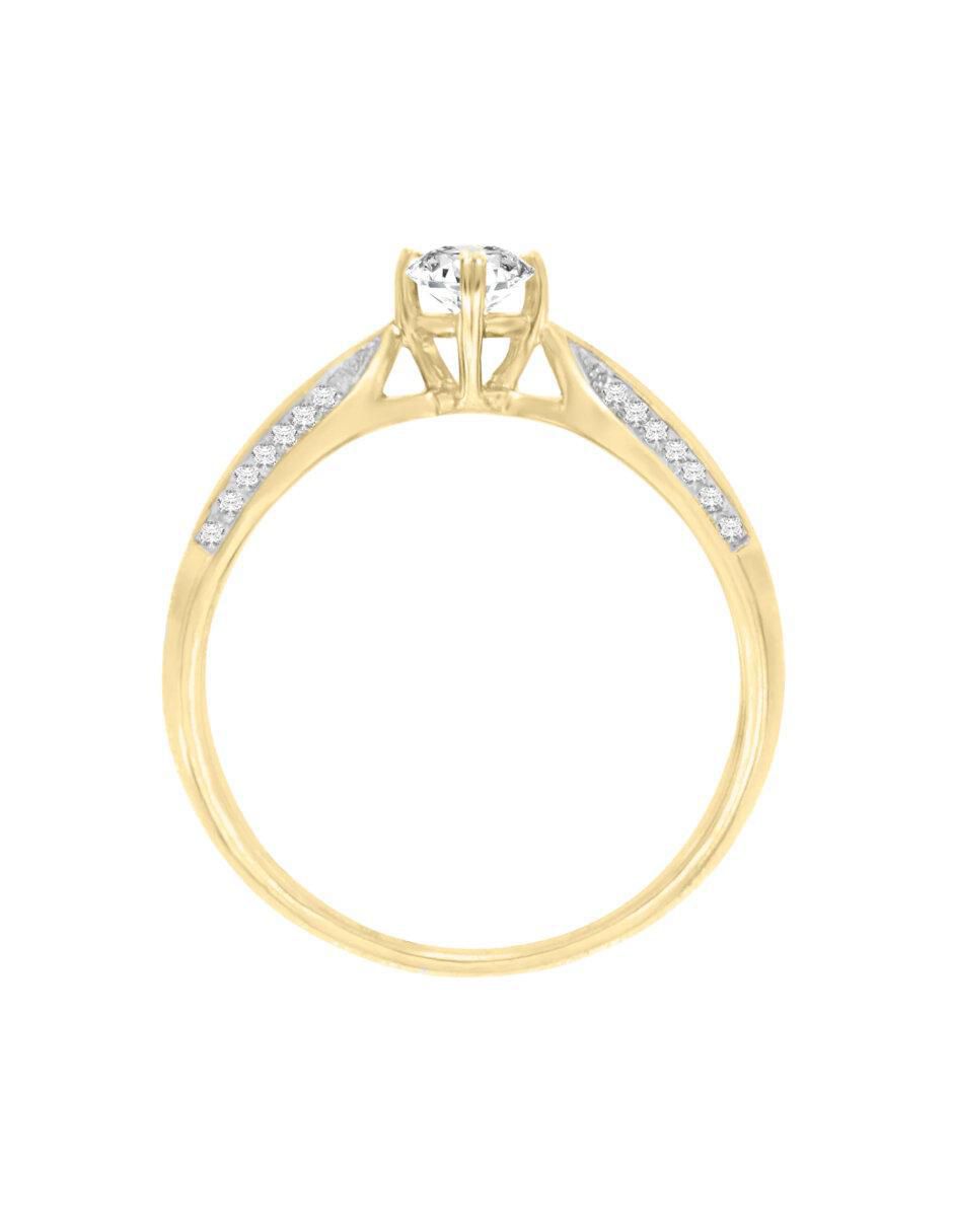 Anillo de compromiso 14 k Mariela diamante 4