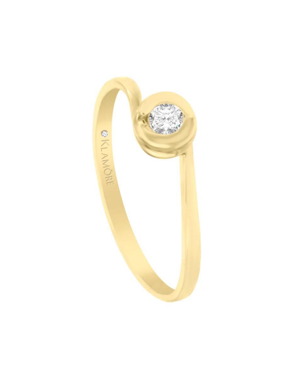 Anillo de compromiso 14 k Mirta diamante 3