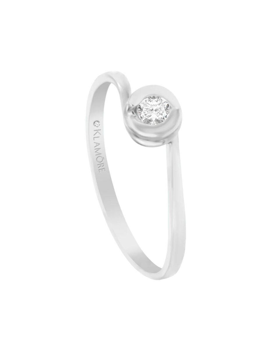 Anillo de compromiso 14 k Mirta diamante 5