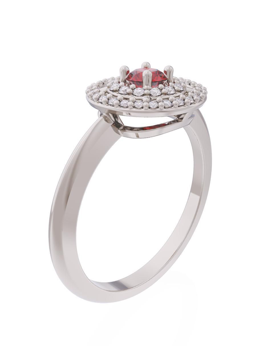 Anillo de compromiso 14 k Eternidad 3