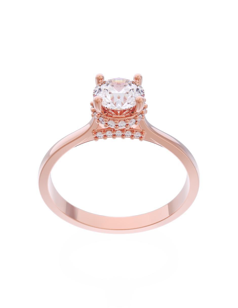 Anillo de compromiso 14 k Eternidad 2