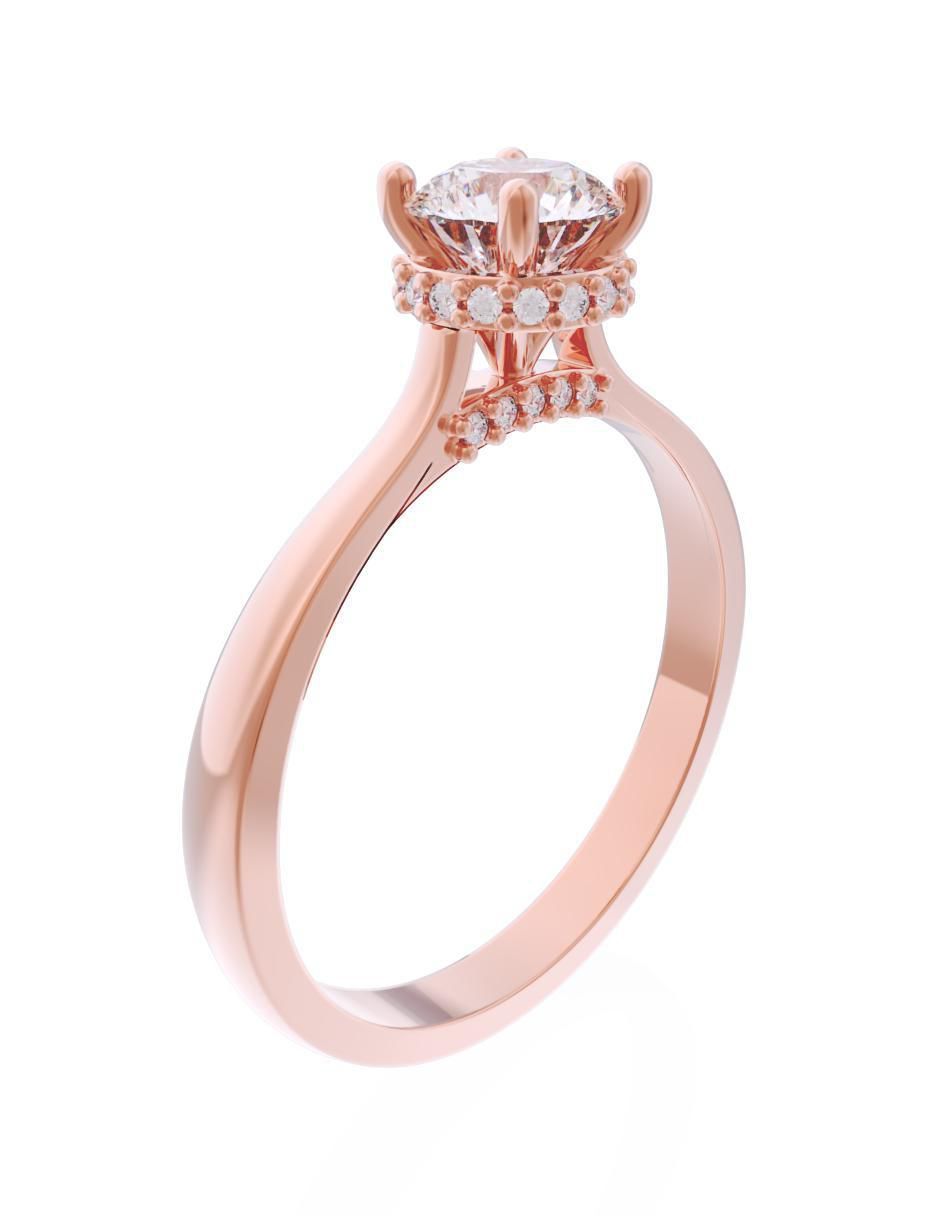 Anillo de compromiso 14 k Eternidad 3