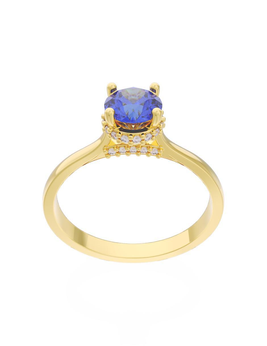 Anillo de compromiso 14 k Eternidad 3