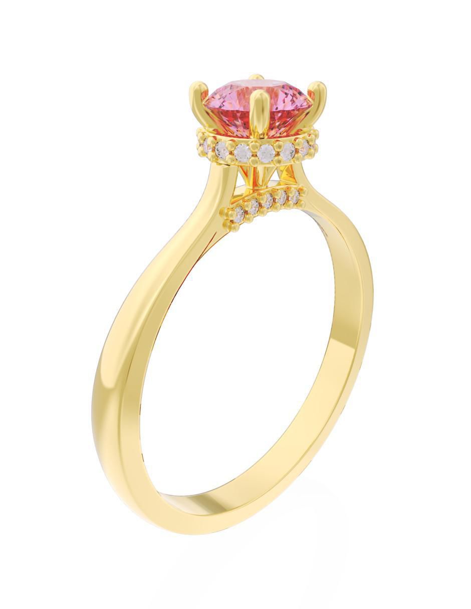 Anillo de compromiso 14 k Eternidad 2
