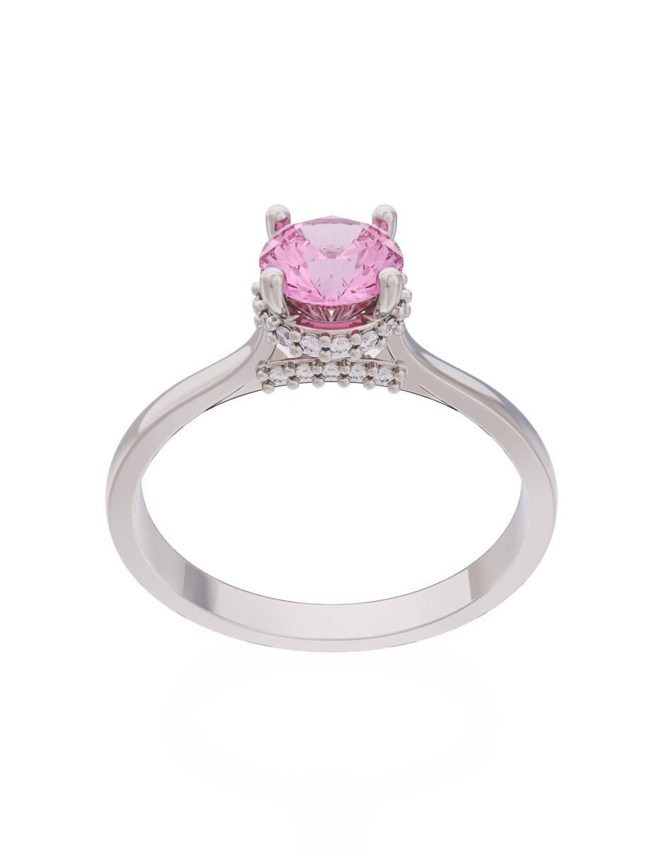 Anillo de compromiso 14 k Eternidad 2