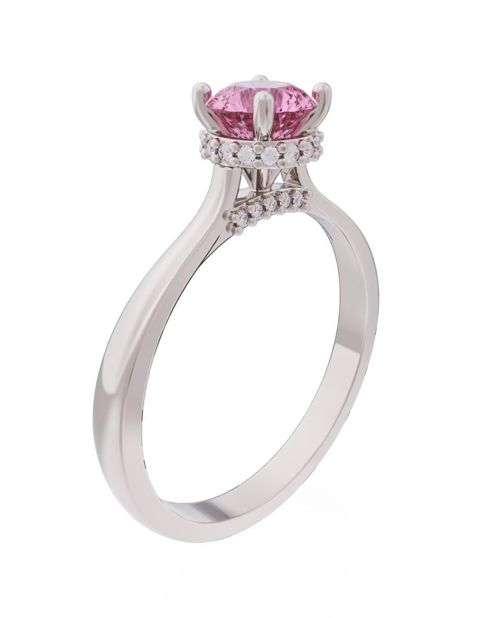 Anillo de compromiso 14 k Eternidad 3