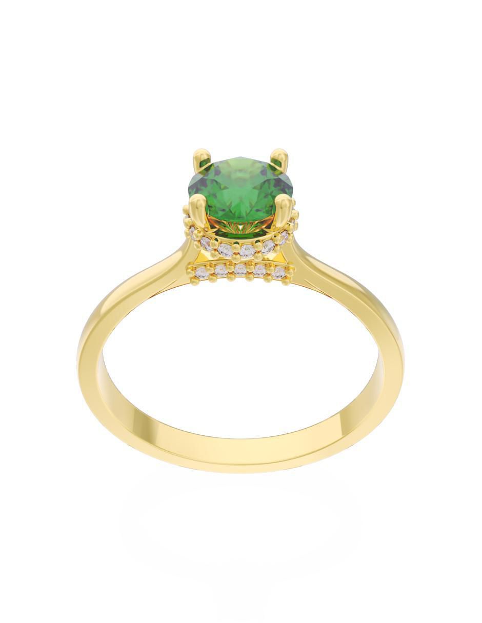 Anillo de compromiso 14 k Eternidad 3