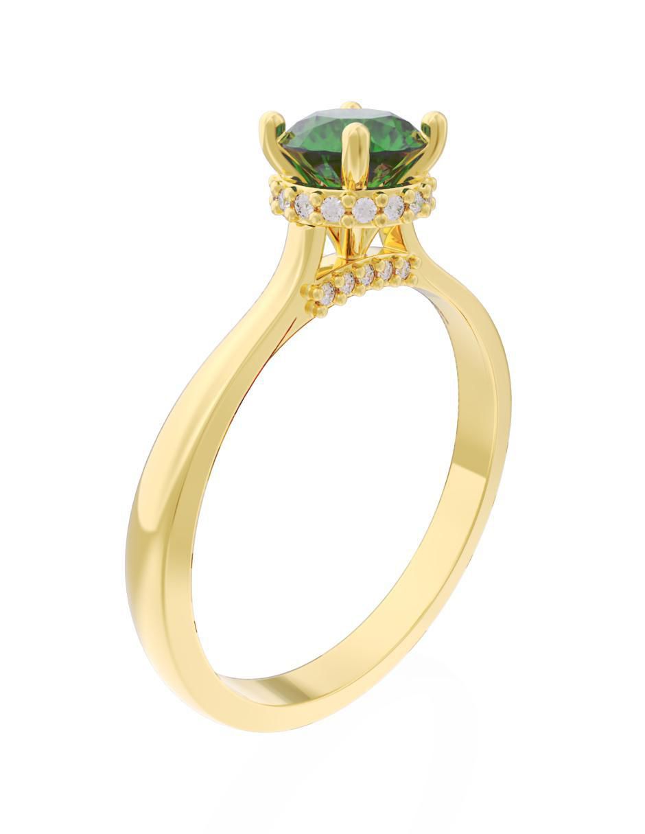 Anillo de compromiso 14 k Eternidad 2