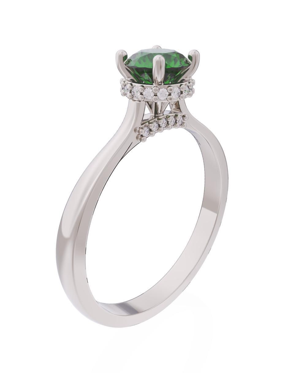 Anillo de compromiso 14 k Eternidad 3