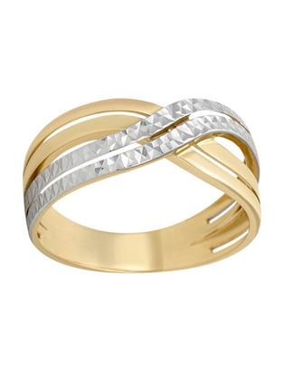 Anillo 14 k de oro amarillo brillante