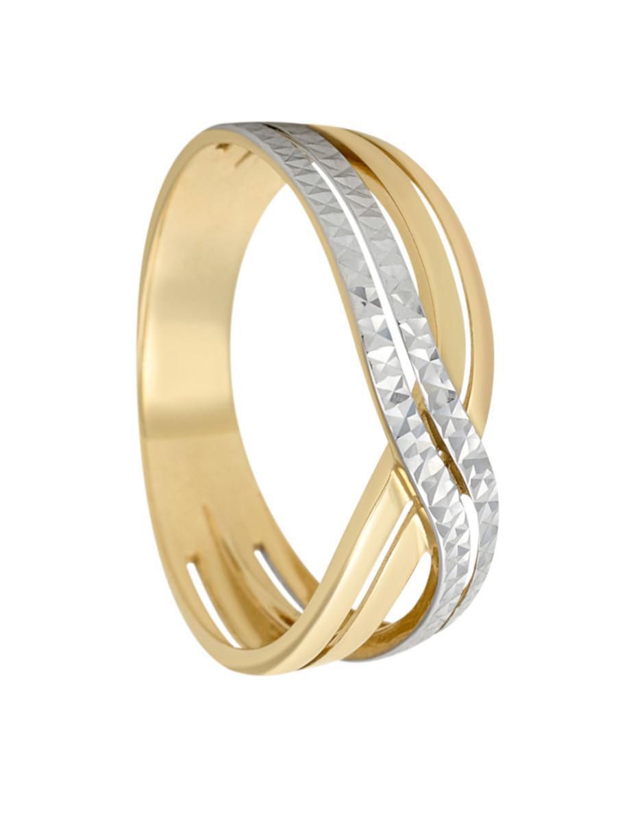 Anillo 14 k de oro amarillo brillante