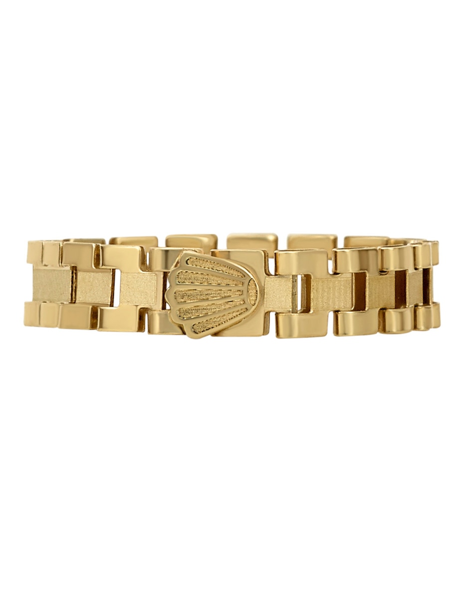 Anillo de cadena 14 k de oro amarillo brillante 2
