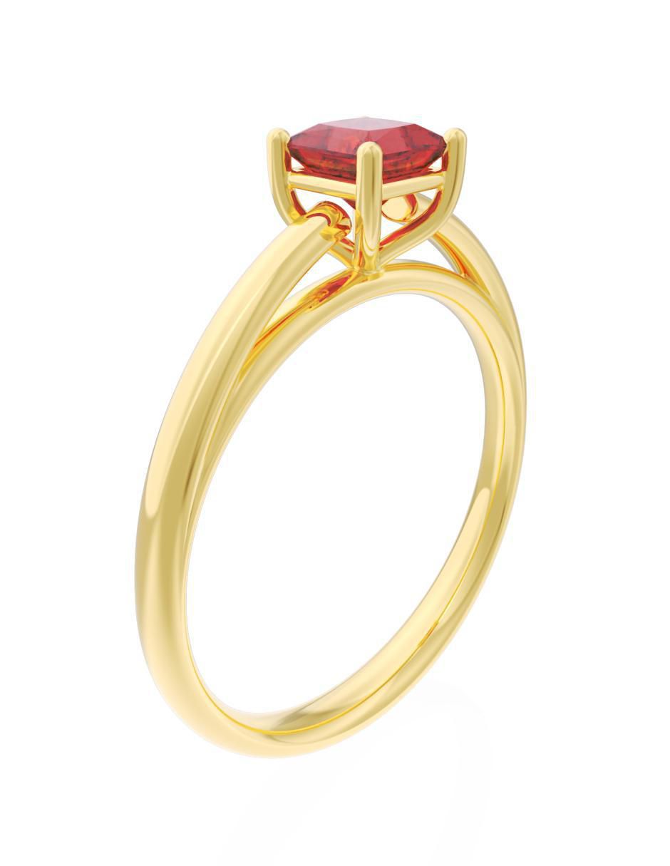 Anillo de compromiso 14 k Eternidad 2